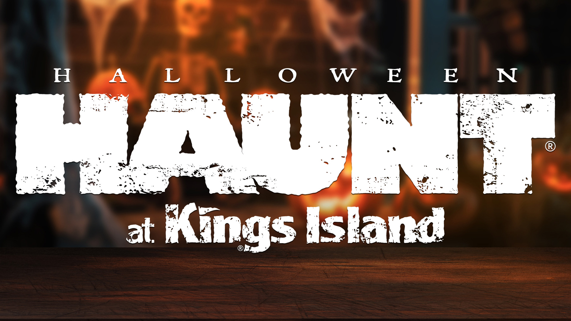 Halloween Haunt at Kings Island Logo with a spooky background
